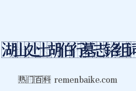 湖山处士胡伯行墓志铭组词是什么意思的图片